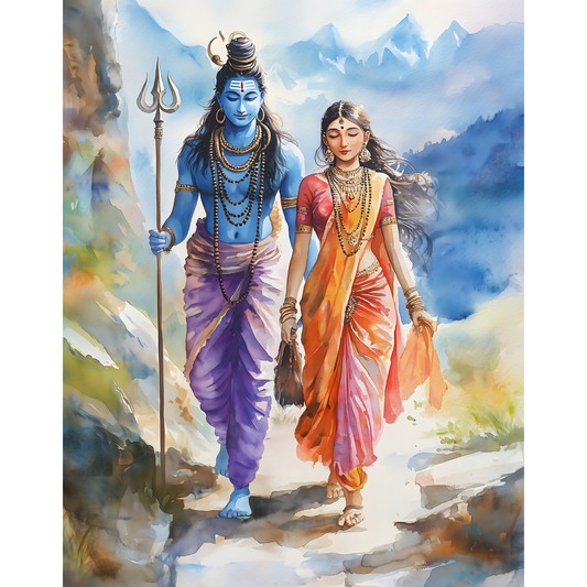Lord Shiva Mahadev Poster – Trishul, Damru & Meditation Wall Art | Spiritual Hindu Print – Mahadev 17
