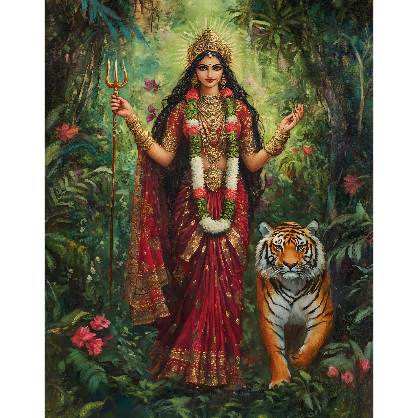 Durga Mata Poster β Hindu Goddess Wall Art | Divine Shakti Spiritual Print β Durga mata 11