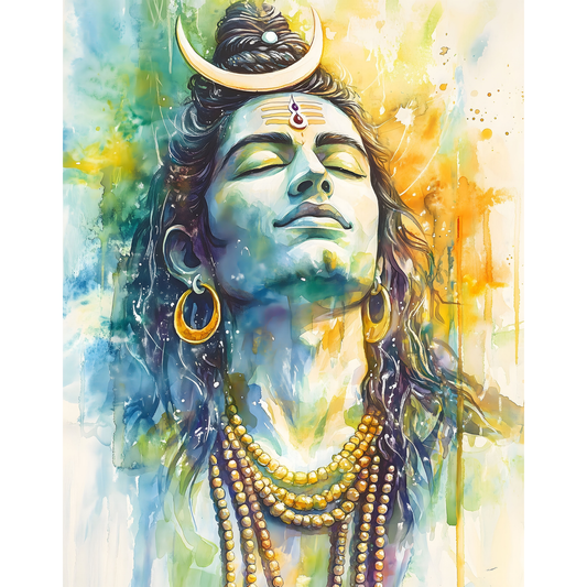 Lord Shiva Mahadev Poster – Trishul, Damru & Meditation Wall Art | Spiritual Hindu Print – Mahadev 10