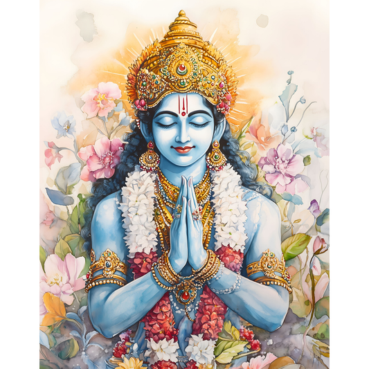 Lord Vishnu Poster – Hindu Spiritual Wall Art | Divine Vishnu Print for Home Décor – Vishnu 9