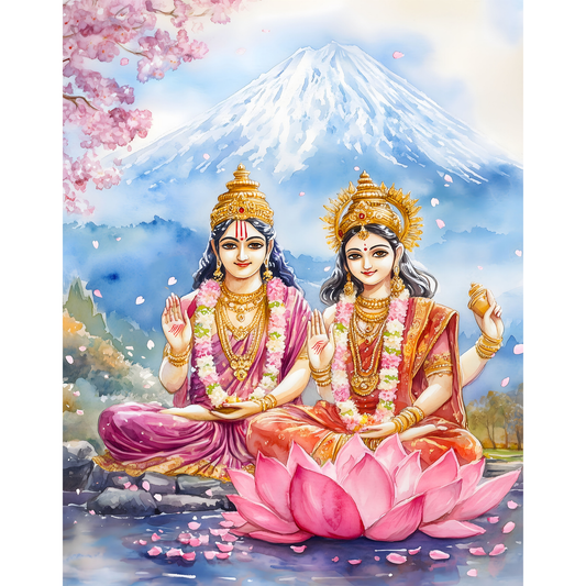 Lord Vishnu Poster – Hindu Spiritual Wall Art | Divine Vishnu Print for Home Décor – Vishnu 7