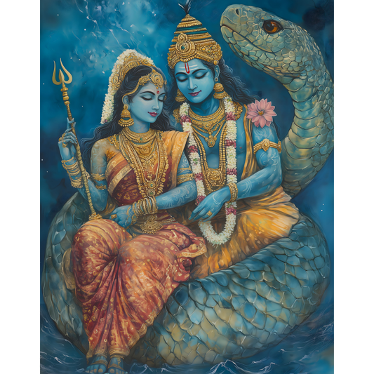 Lord Vishnu Poster – Hindu Spiritual Wall Art | Divine Vishnu Print for Home Décor – Vishnu 5