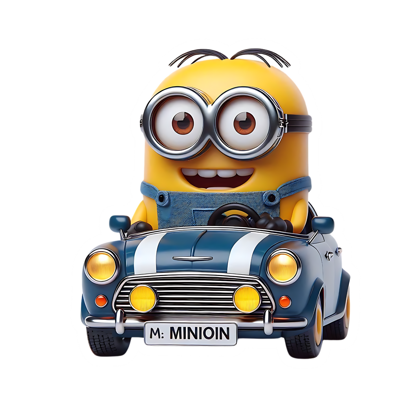 Minions Stickers - Minion Driving Car