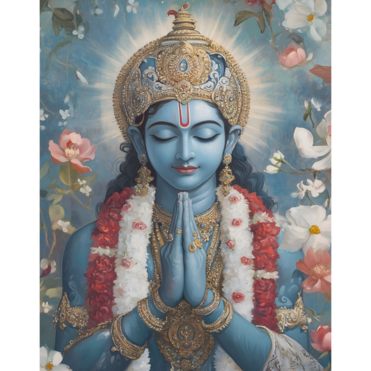 Lord Vishnu Poster – Hindu Spiritual Wall Art | Divine Vishnu Print for Home Décor – Vishnu 3