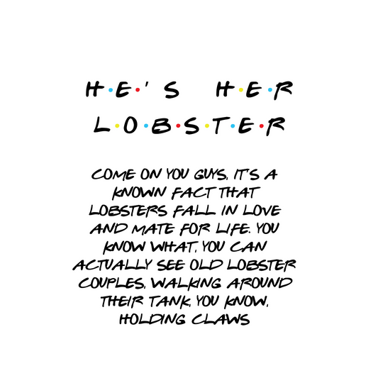Friends TV Show Poster – Iconic Sitcom Wall Art for Fans – He’s Her Lobster