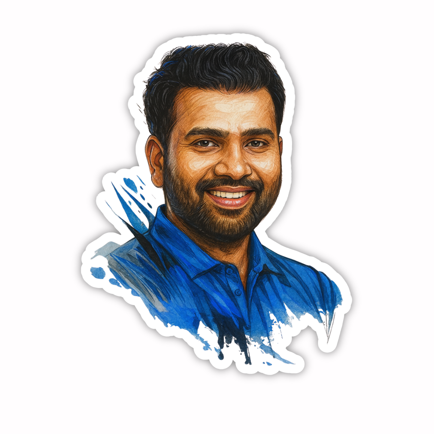 Cricket Stickers - Rohit Sharma Portrait