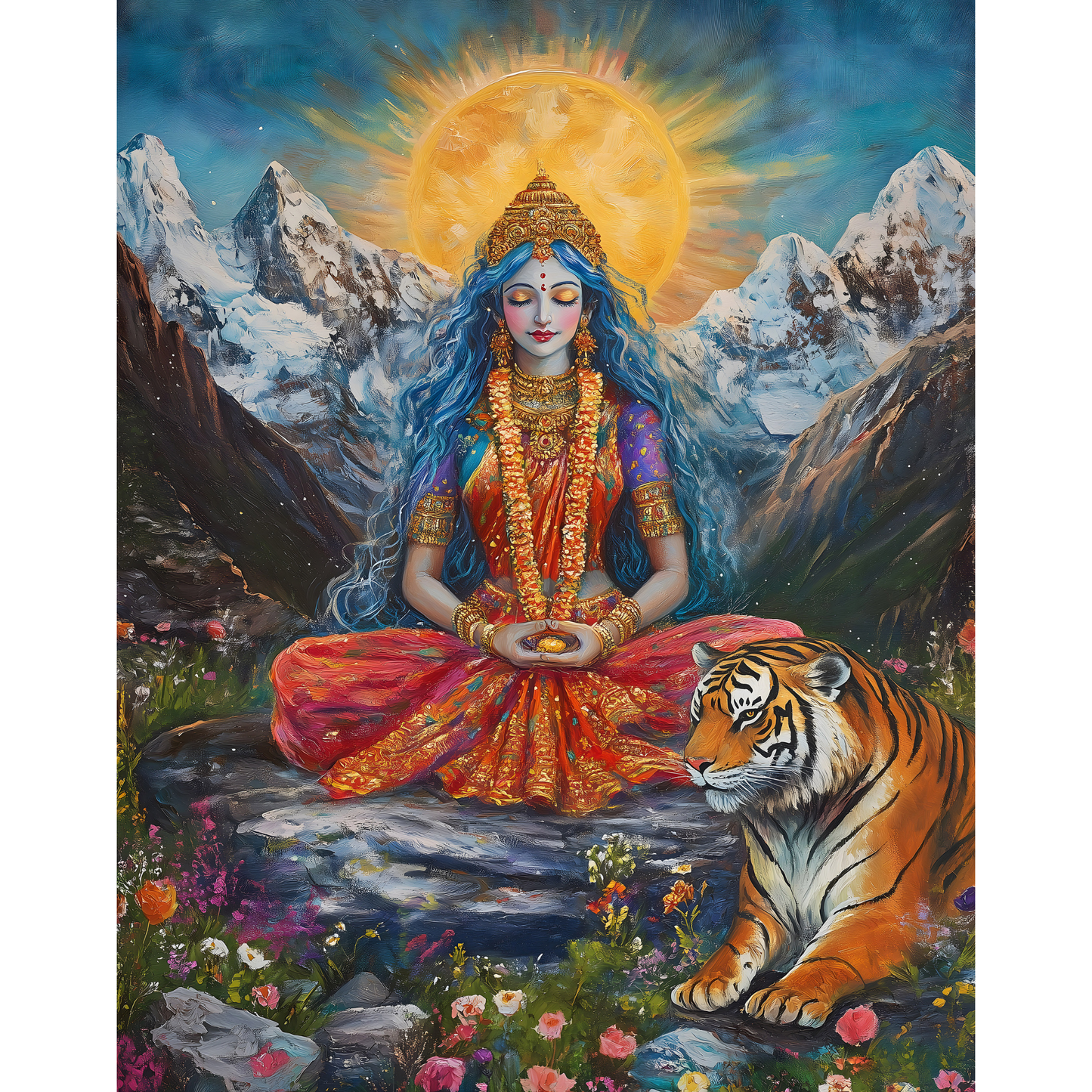 Durga Mata Poster β Hindu Goddess Wall Art | Divine Shakti Spiritual Print β Durga mata 7