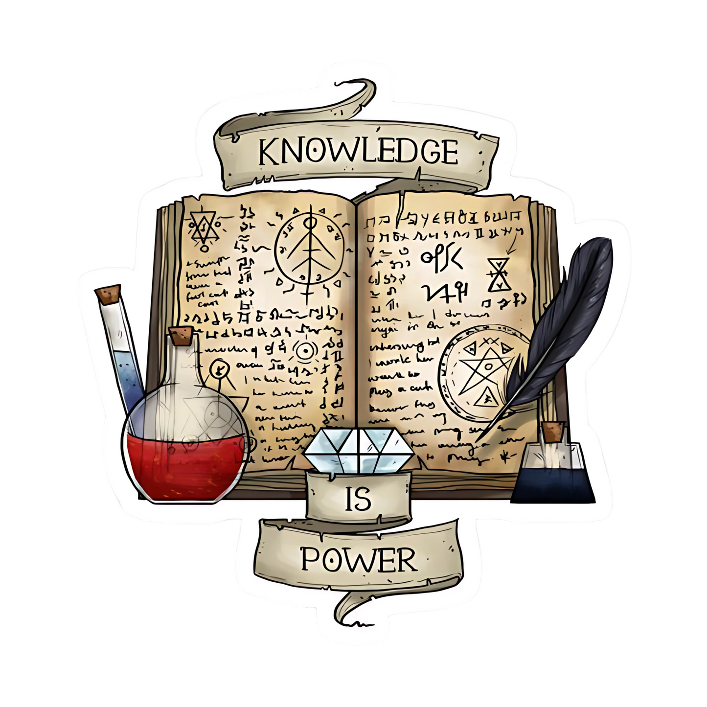 Harry Potter Stickers - Knowledge is Power Spellbook