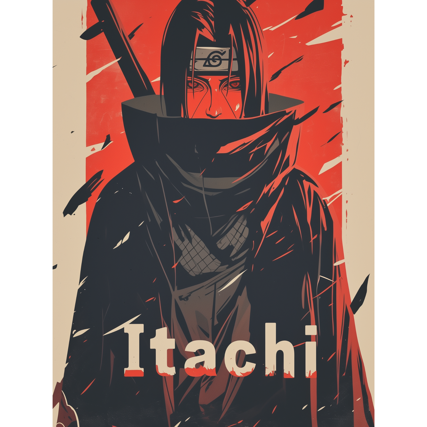 Itachi Uchiha Poster β Naruto Shippuden Wall Art | Akatsuki Anime Print β Cloaked Shadow Itachi