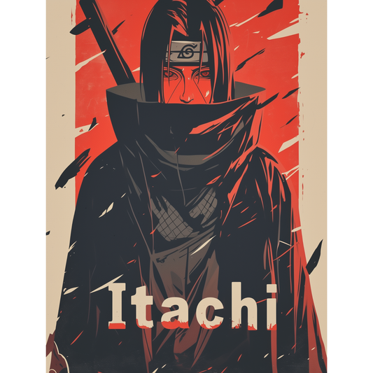 Itachi Uchiha Poster – Naruto Shippuden Wall Art | Akatsuki Anime Print – Cloaked Shadow Itachi