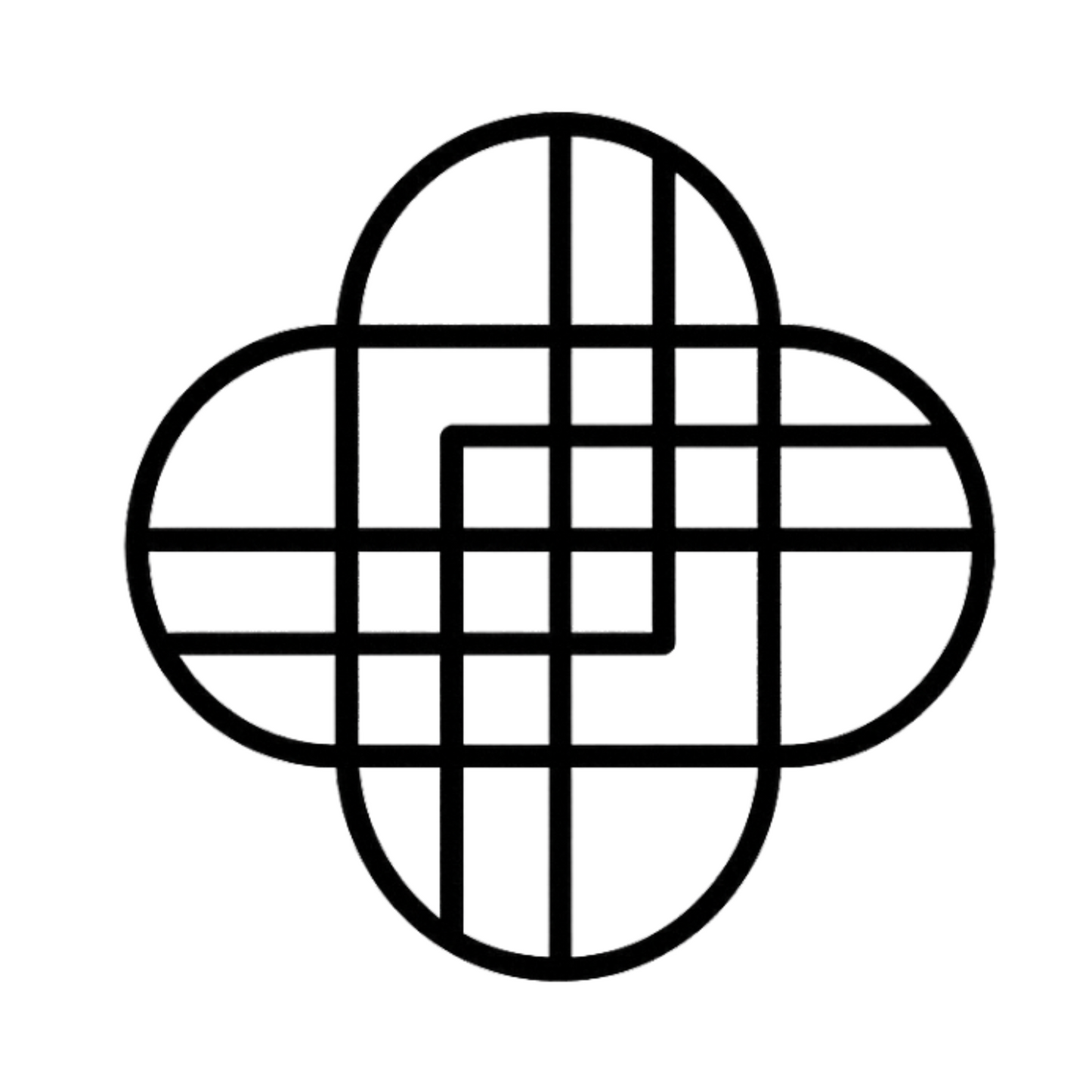 K-pop Stickers - Black Outline Clover Symbol