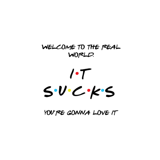 Friends TV Show Poster – Iconic Sitcom Wall Art for Fans – Welcome to the Real World