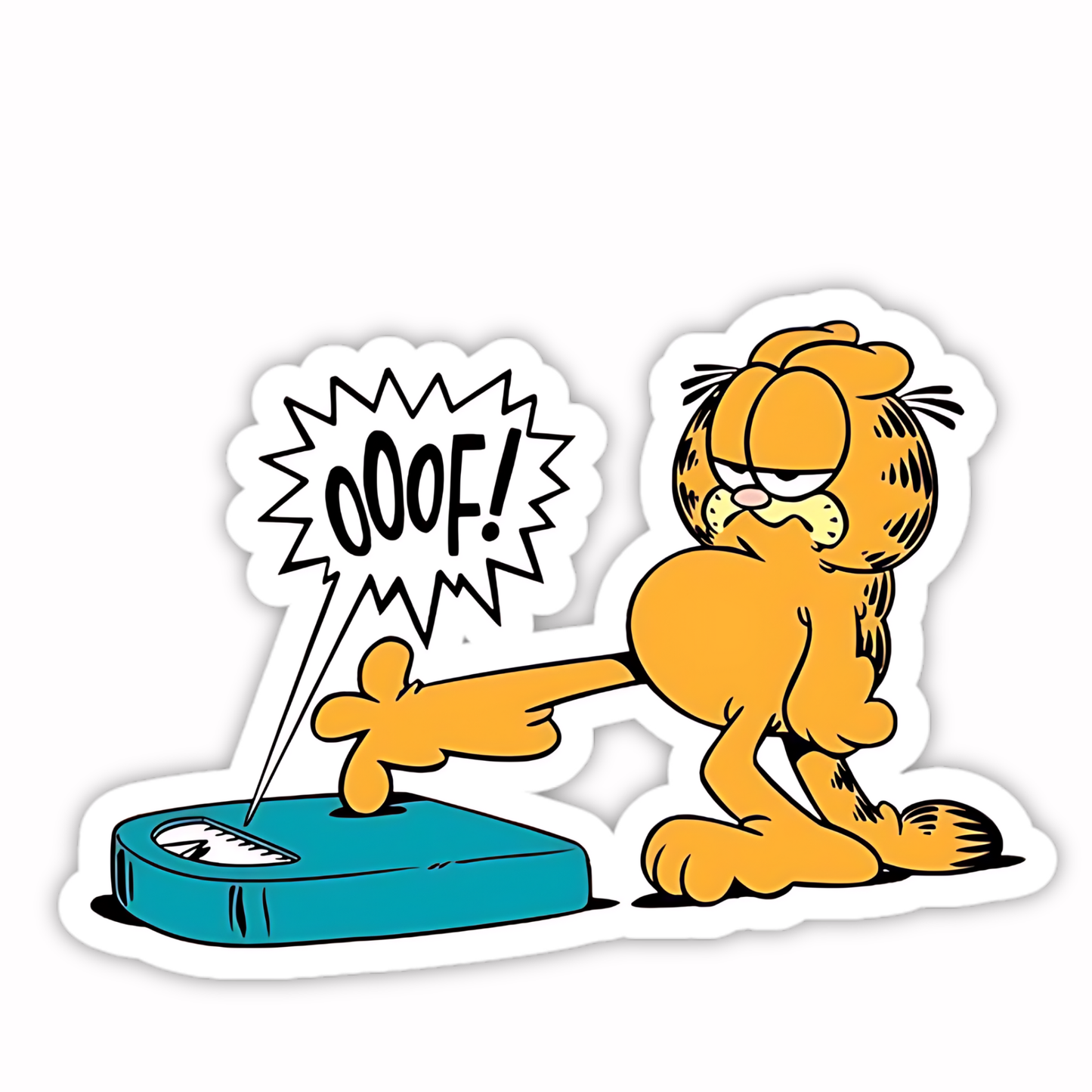 Garfield Stickers - Weighing Scale Garfield