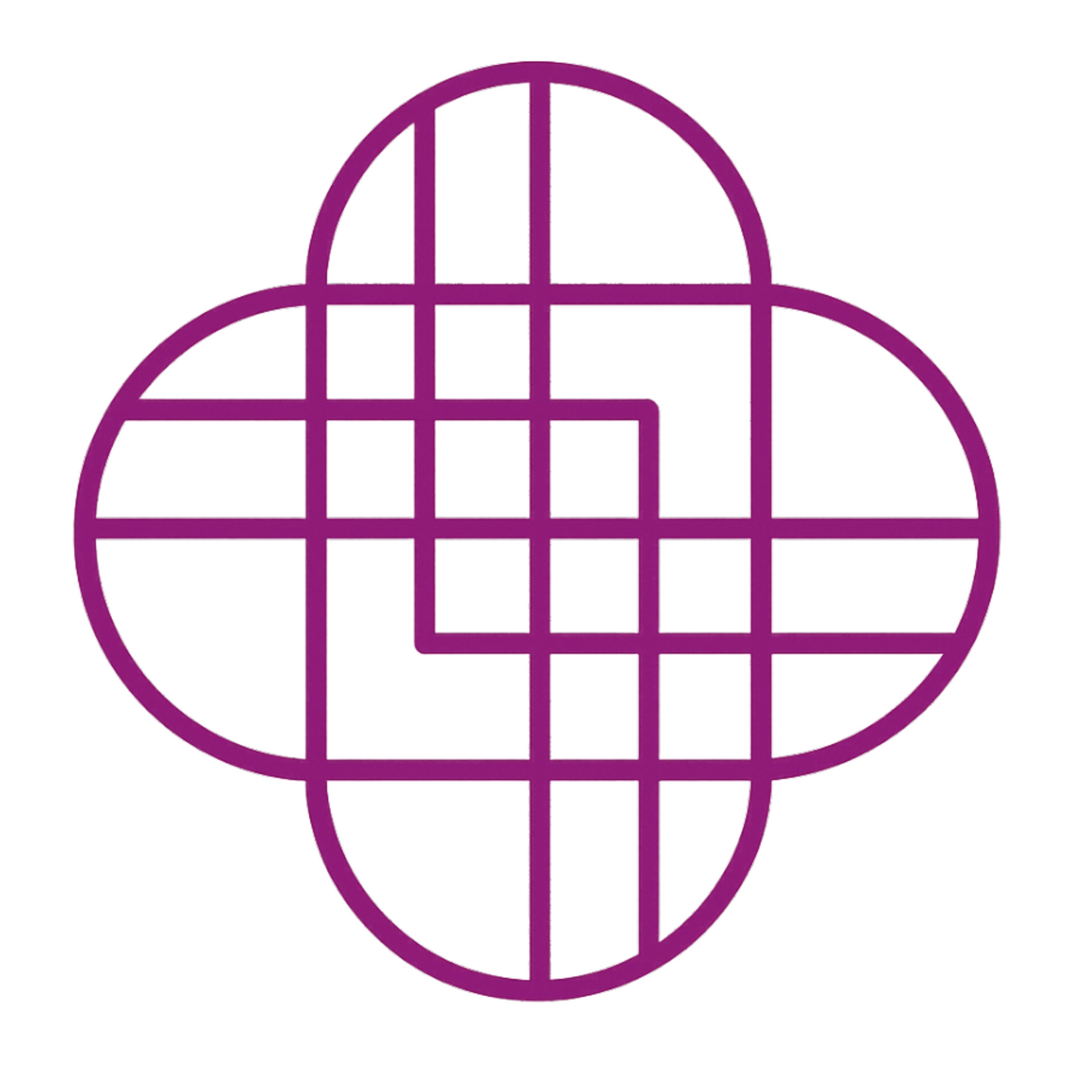 K-pop Stickers - Purple Outline Clover Symbol