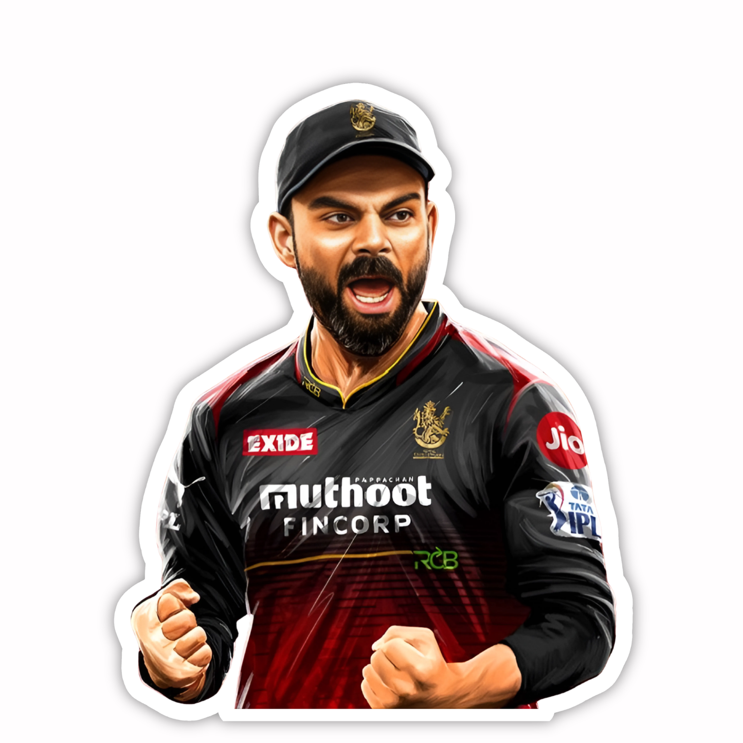 Cricket Stickers - RCB Jersey Virat Kohli