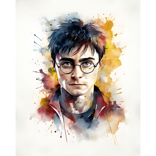 Harry Potter Watercolor Poster – Magical Wall Art for Fans – Harry Potter_watercolar 4-5 kopie