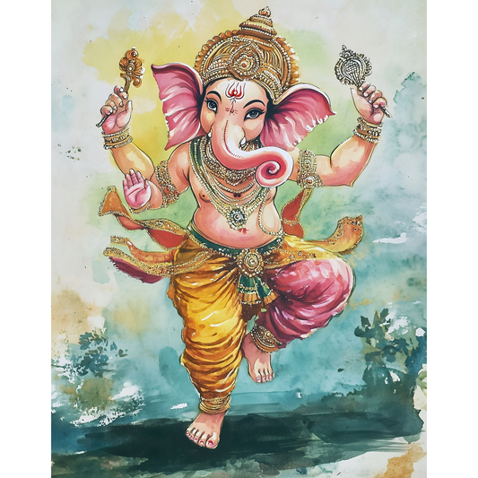 Lord Ganesha Poster – Spiritual Wall Art | Hindu God of Wisdom & Prosperity – Ganesh 8