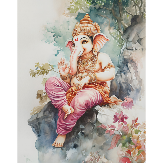 Lord Ganesha Poster – Spiritual Wall Art | Hindu God of Wisdom & Prosperity – Ganesh 7