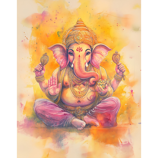 Lord Ganesha Poster – Spiritual Wall Art | Hindu God of Wisdom & Prosperity – Ganesh 6