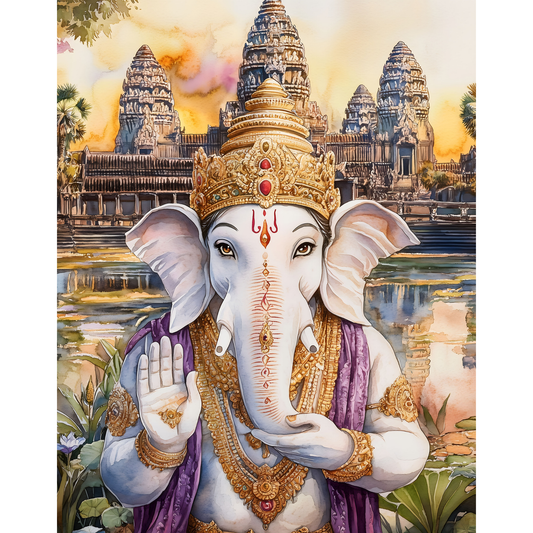 Lord Ganesha Poster – Spiritual Wall Art | Hindu God of Wisdom & Prosperity – Ganesh 4