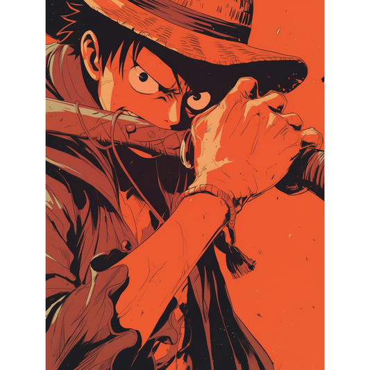 Monkey D. Luffy Poster – One Piece Anime Wall Art | Straw Hat Pirate Captain Print – Sword of the Seas