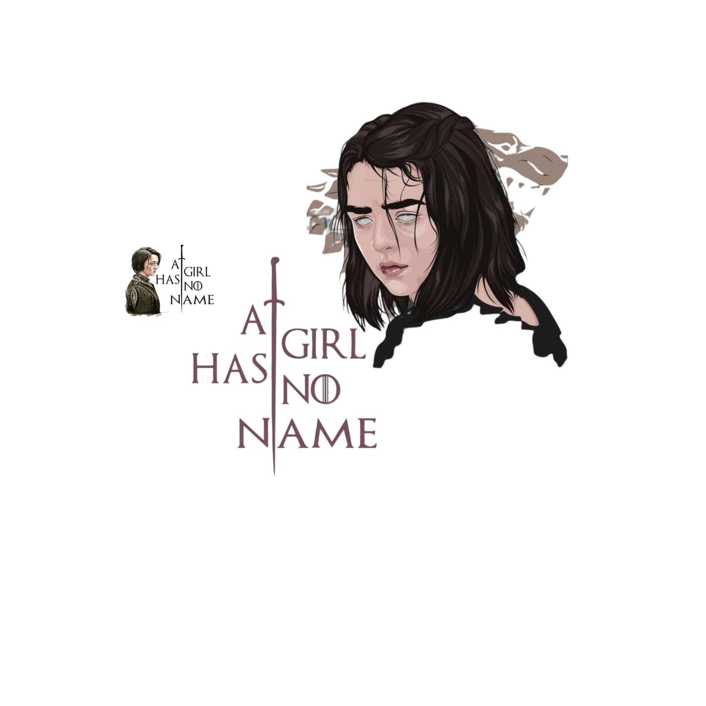 Game of Thrones Stickers - Arya Stark - A Girl Has No Name (version 2)
