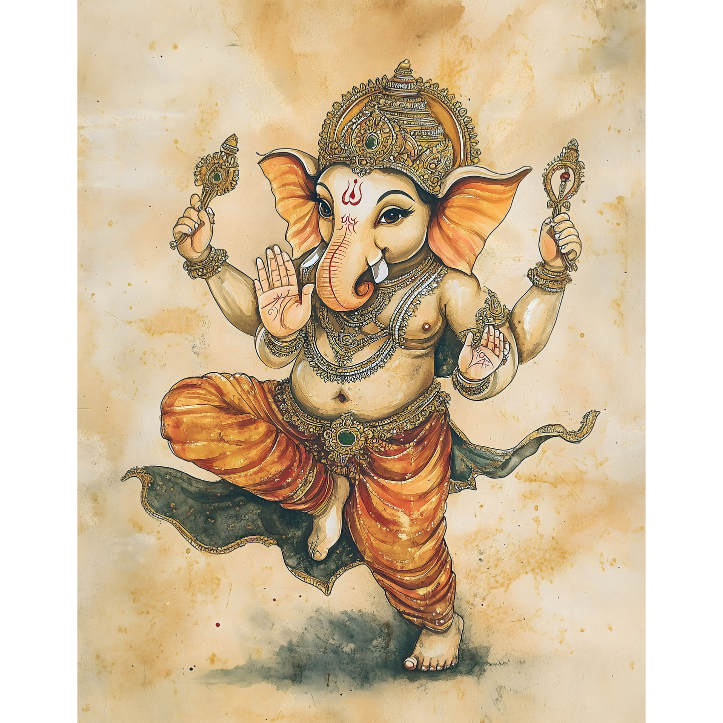 Lord Ganesha Poster β Spiritual Wall Art | Hindu God of Wisdom & Prosperity β Ganesh 1