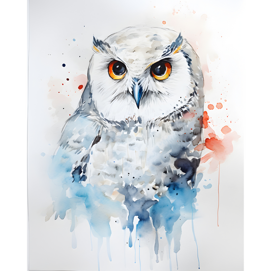 Harry Potter Watercolor Poster – Magical Wall Art for Fans – Owl_watercolar 4-5 kopie