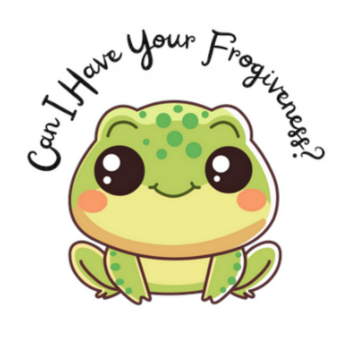 Pun Stickers - Can I Have Your Froggiveness?