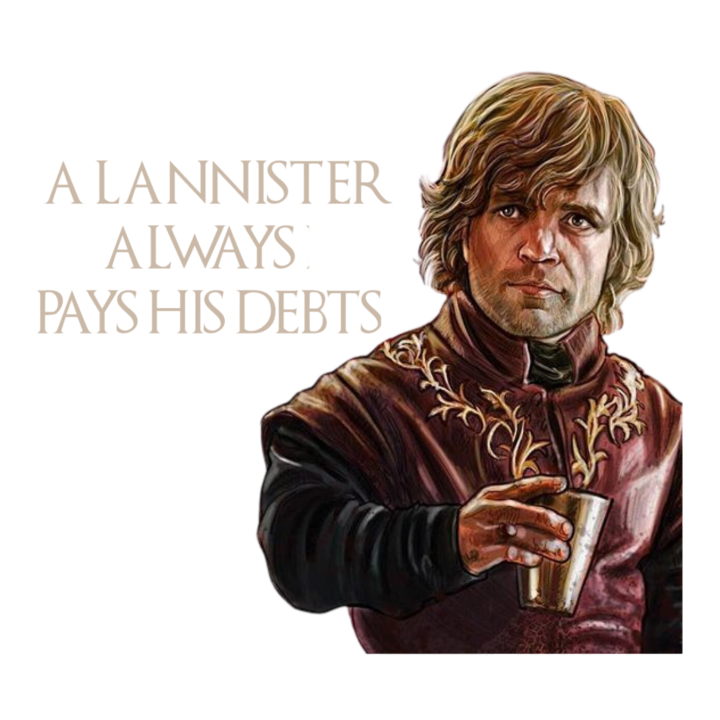Game of Thrones Stickers - House Lannister - Lannister Always Pays His Debts - Tyrion
