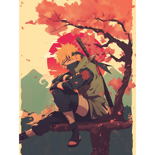 Naruto Poster – Shippuden Wall Art | Uzumaki Anime Ninja Print – Warrior Naruto Pose
