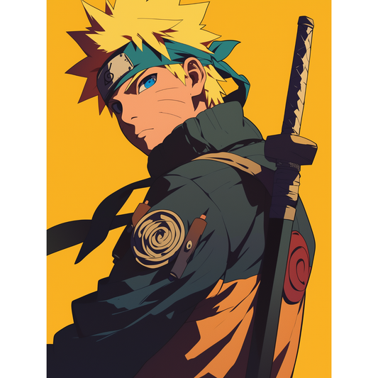 Naruto Poster – Shippuden Wall Art | Uzumaki Anime Ninja Print – Determined Ninja