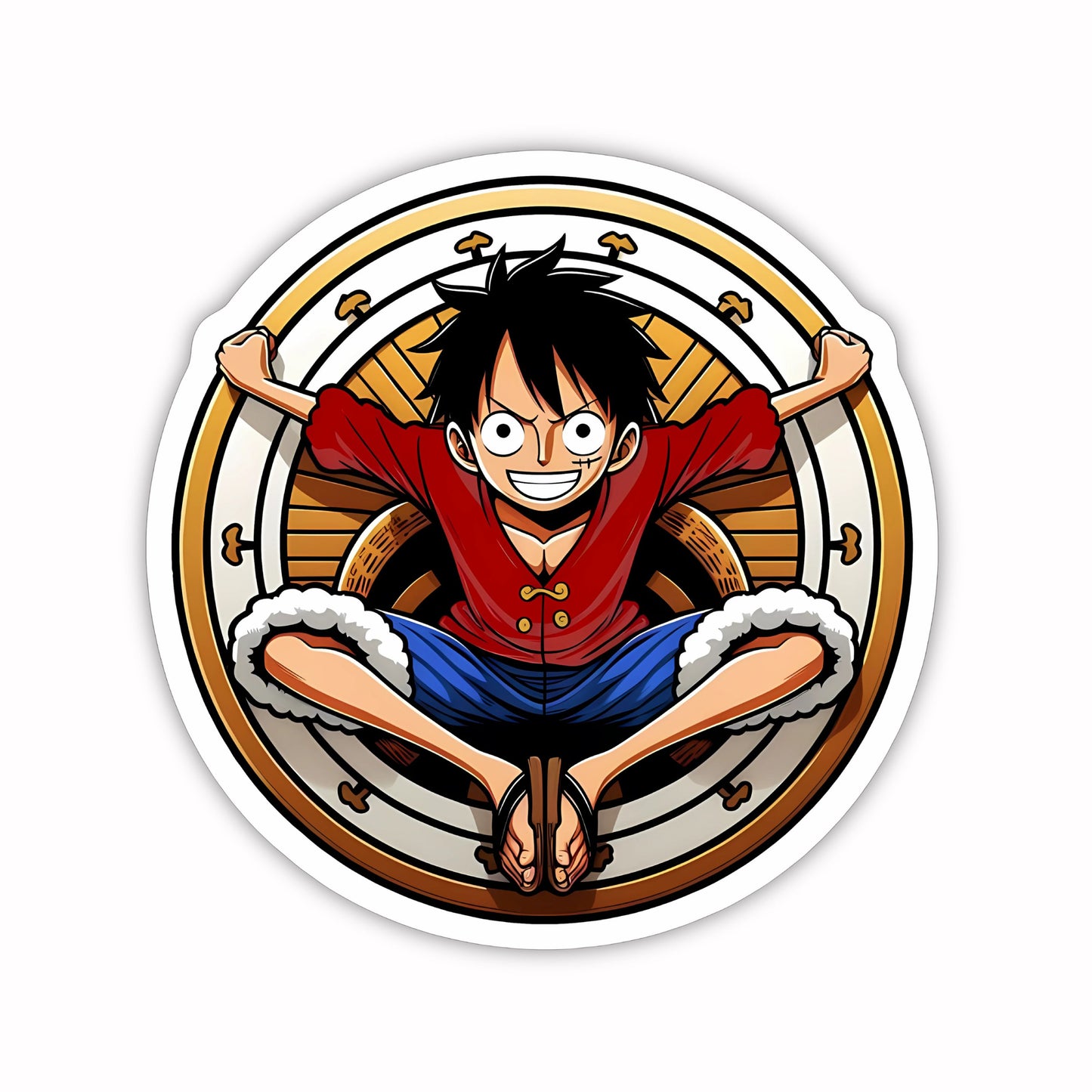 Anime Stickers - Wheelhouse Luffy