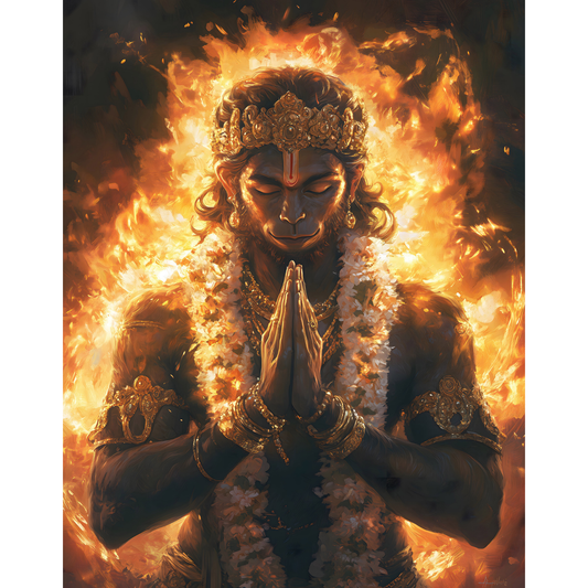 Lord Hanuman Poster – Spiritual Wall Art | Bajrangbali Devotional Print – Hanuman 5