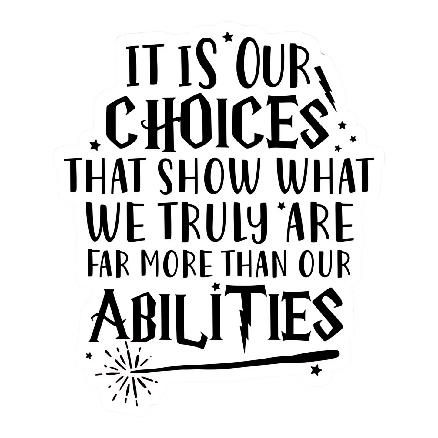 Harry Potter Stickers - Dumbledore Quote – Choices