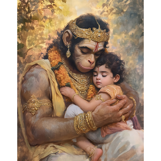 Lord Hanuman Poster – Spiritual Wall Art | Bajrangbali Devotional Print – Hanuman 4