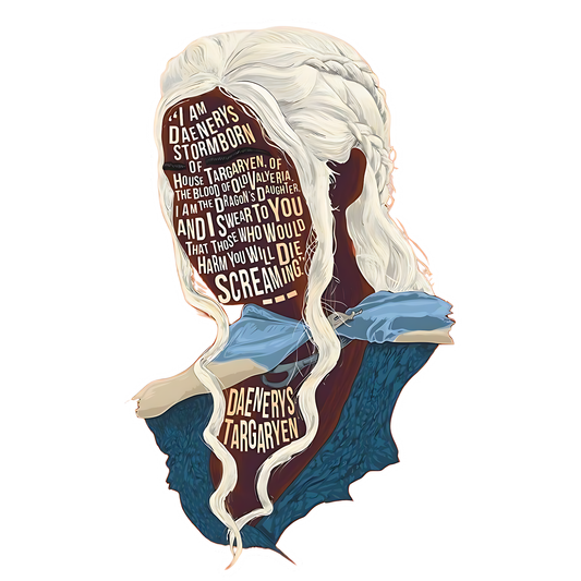 Game of Thrones Stickers - Daenerys Targaryen - Screaming Vow Typography