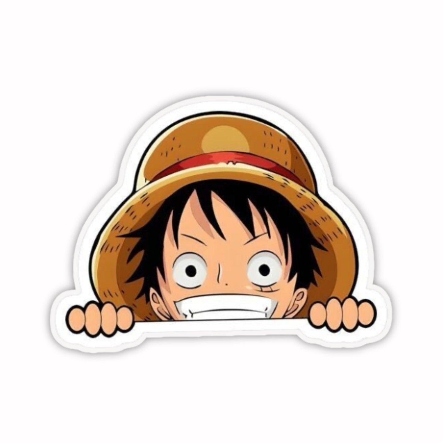 Anime Stickers - Peeking Straw Hat