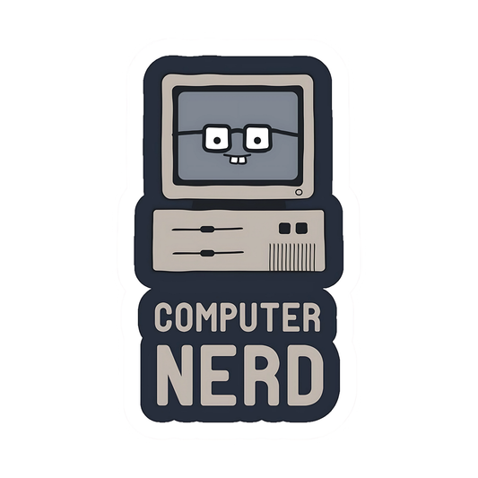 Coding Stickers - Computer Nerd – Cute Monitor Character