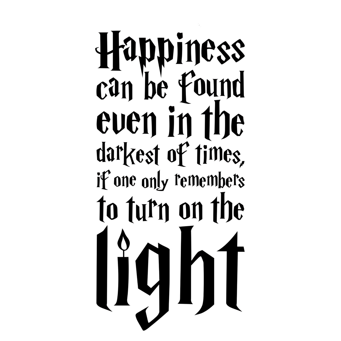 Harry Potter Stickers - Dumbledore Quote – Light