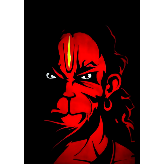 Lord Hanuman Poster – Spiritual Wall Art | Bajrangbali Devotional Print – Hanuman 2