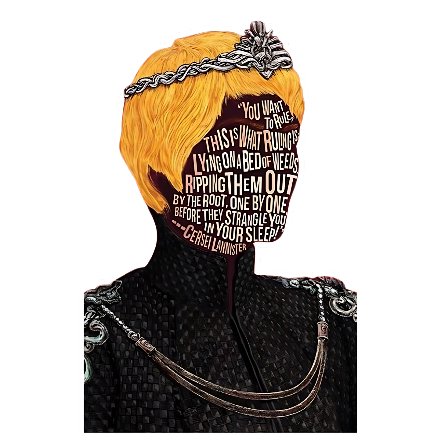 Game of Thrones Stickers - Cersei Lannister - Bed Of Weeds Monologue