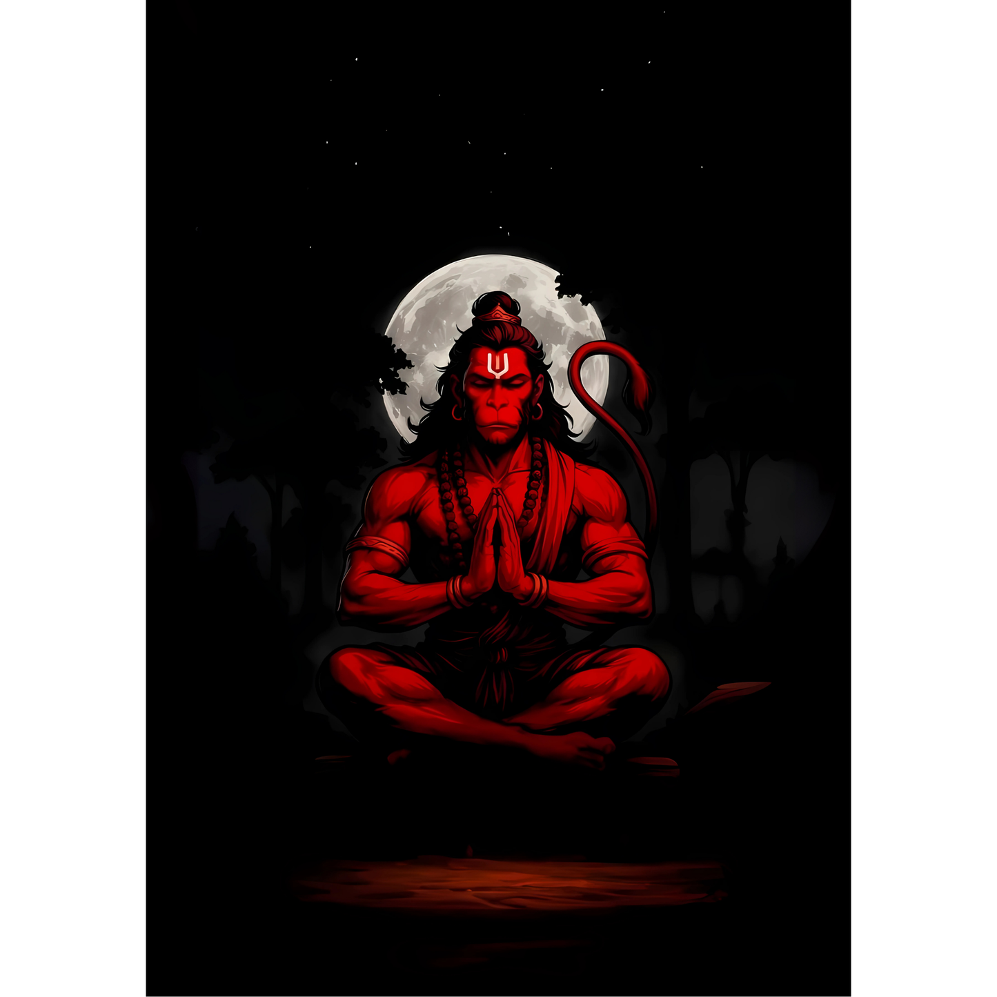 Lord Hanuman Poster – Spiritual Wall Art | Bajrangbali Devotional Print – Hanuman 1