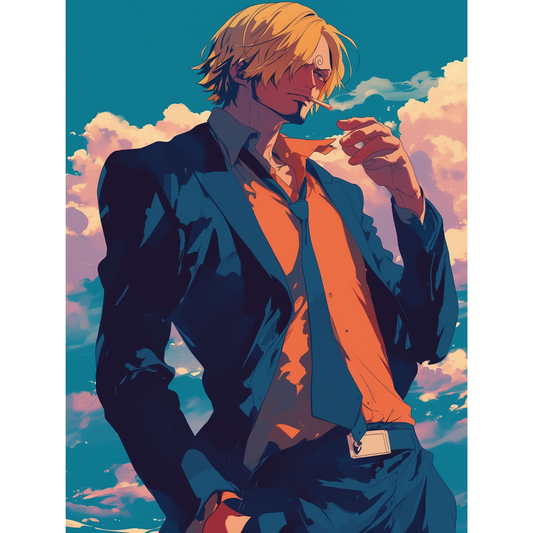 Sanji Poster – One Piece Wall Art | Black Leg Pirate Anime Print – Sanji in the Shadows