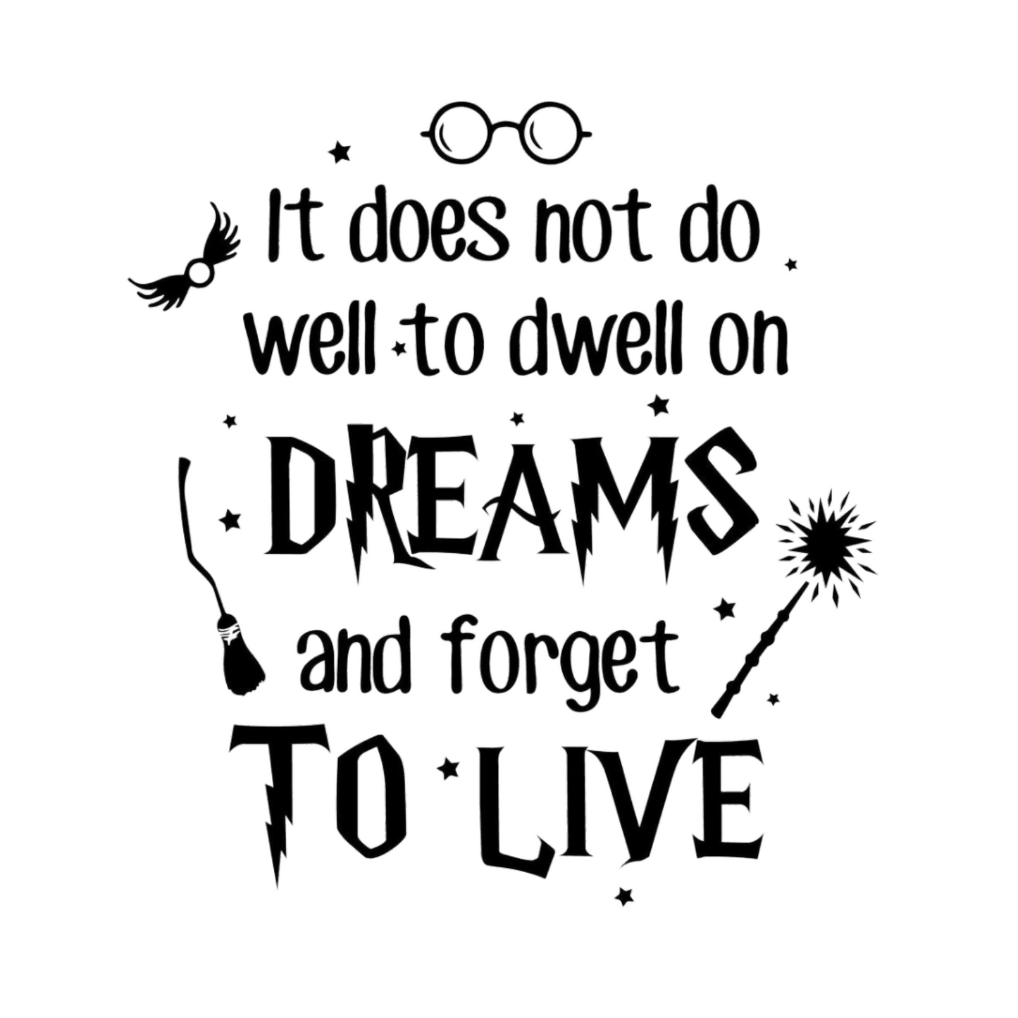 Harry Potter Stickers - Dreams Quote