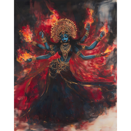 Kali Mata Poster – Divine Hindu Goddess Wall Art | Spiritual Home Décor – Kali mata  7