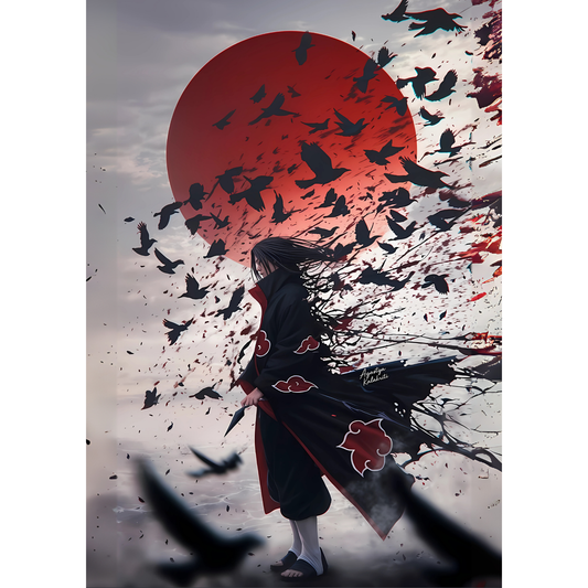 Kakashi Hatake Poster – Naruto Shippuden Wall Art | Sharingan Ninja Print – Moonlit Kakashi