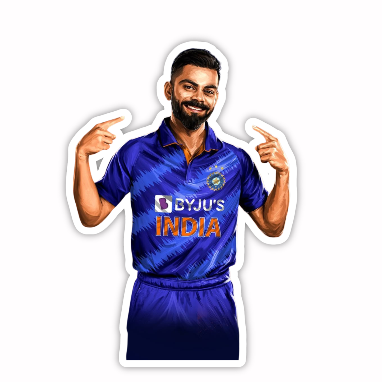 Cricket Stickers - Pointing Confident Virat Kohli