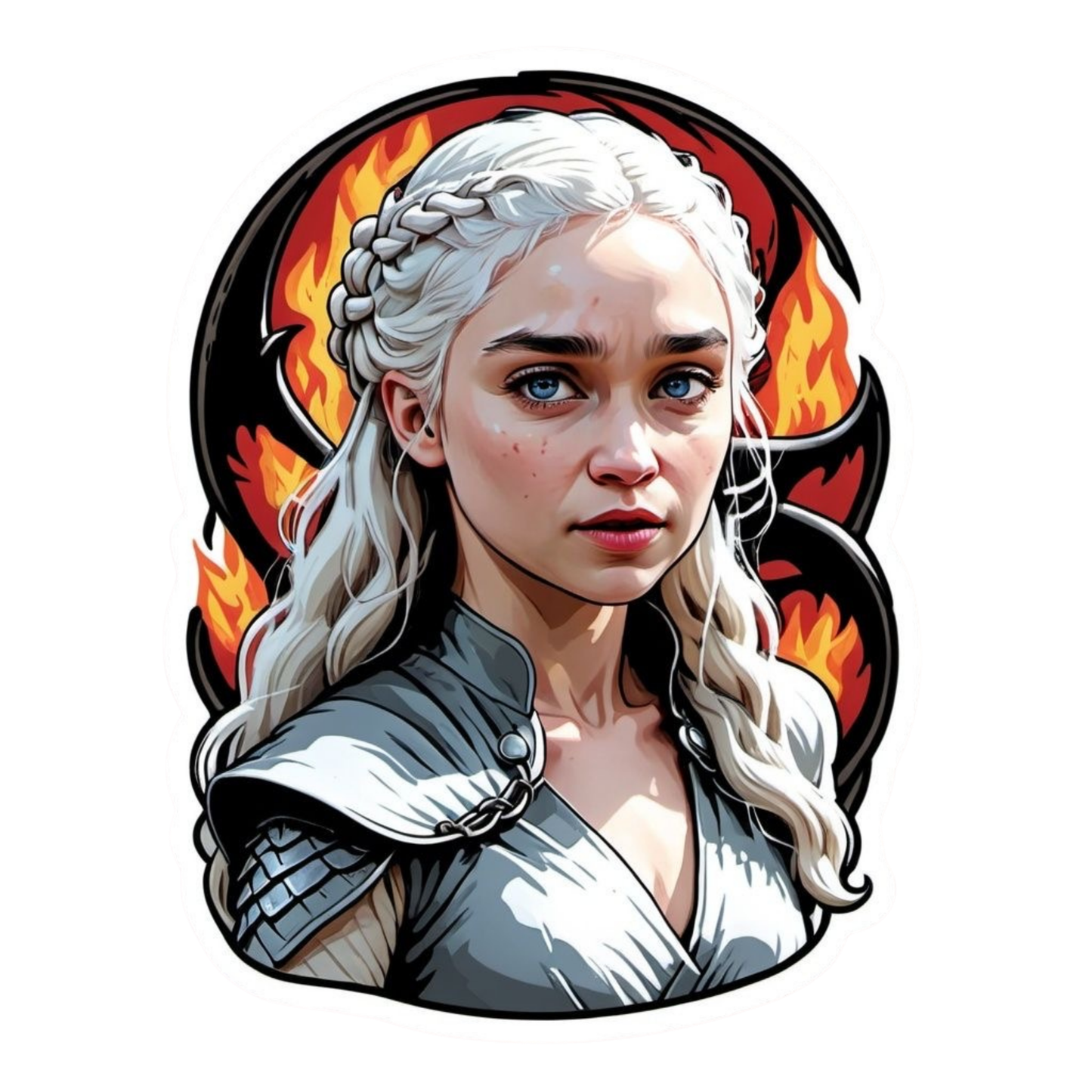 Game of Thrones Stickers - Daenerys Fire Queen