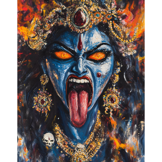 Kali Mata Poster – Divine Hindu Goddess Wall Art | Spiritual Home Décor – Kali mata 2